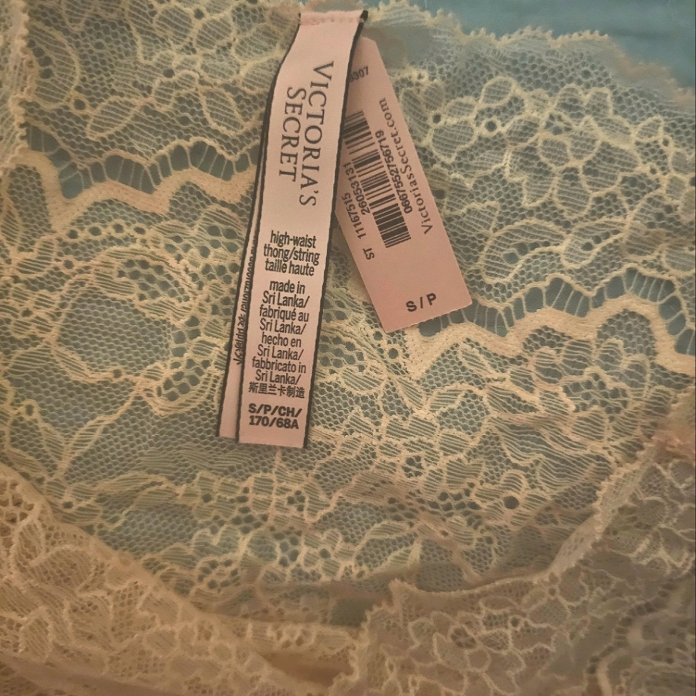 NWT S Victoria's Secret VS High Waisted Lace Thong